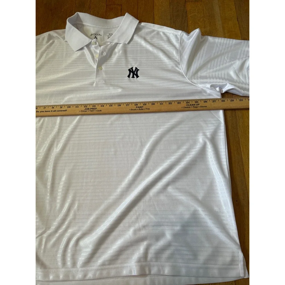 Antigua New York Yankees Polo Shirt MLB Stripe XXL embroidered New‎ no tag